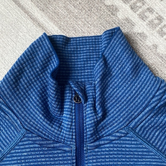 Lululemon Run: Swiftly Tech 1/2 Zip in Tonka Stripe Heathered Blue Rugged Blue - Picture 8 of 14